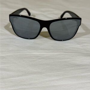 CHANEL Iridescent Lenses Interlocking CC Black Sunglasses